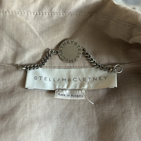 LINEN Blend Stella McCartney Tan Swing Coat Sz 40 - Picture 9 of 10